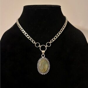 Hand Crafted Silver Necklace with Pendant